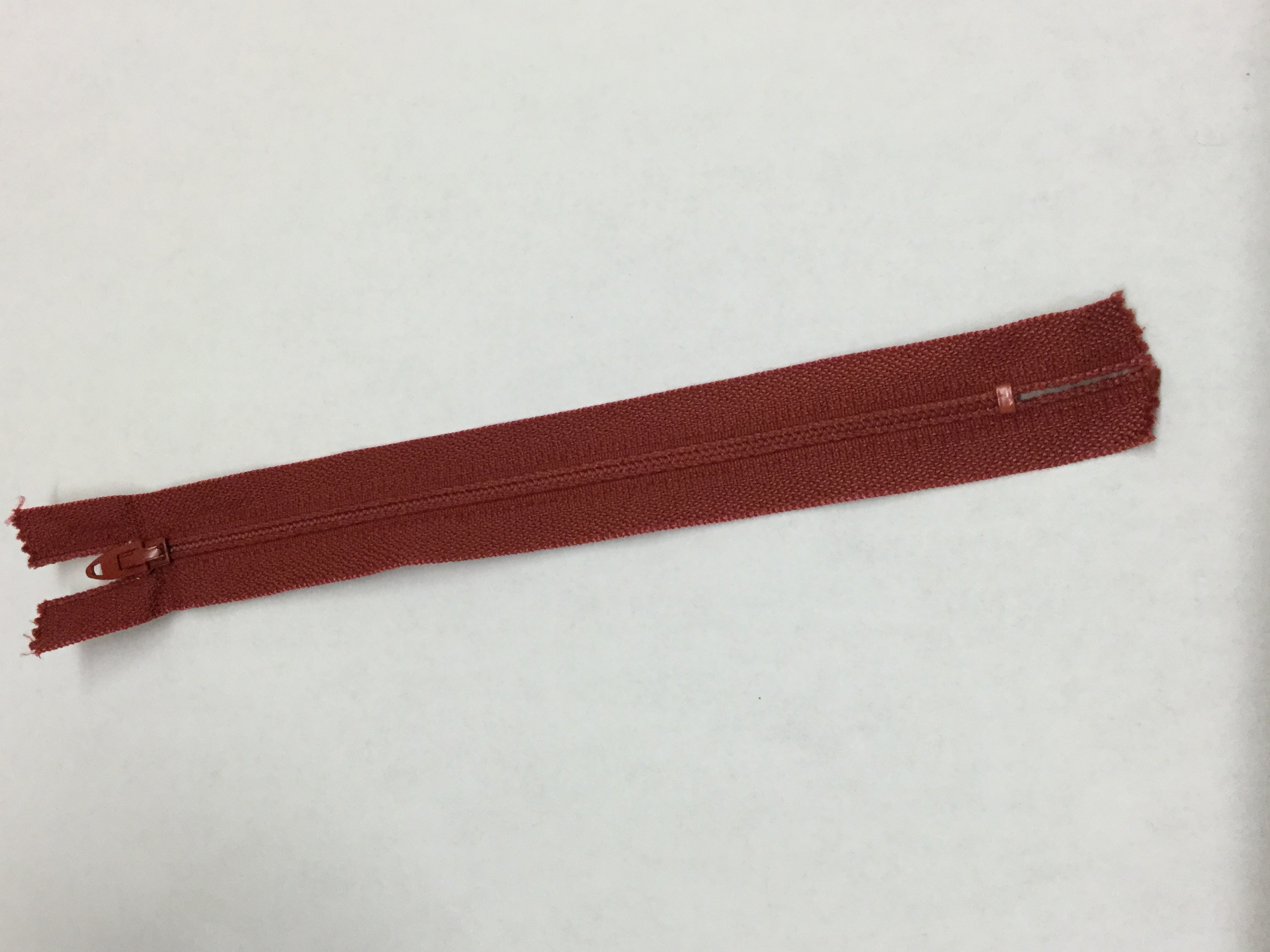 07 inch - Talon Nylon Coil Metal Pull Zipper - Dark Orange